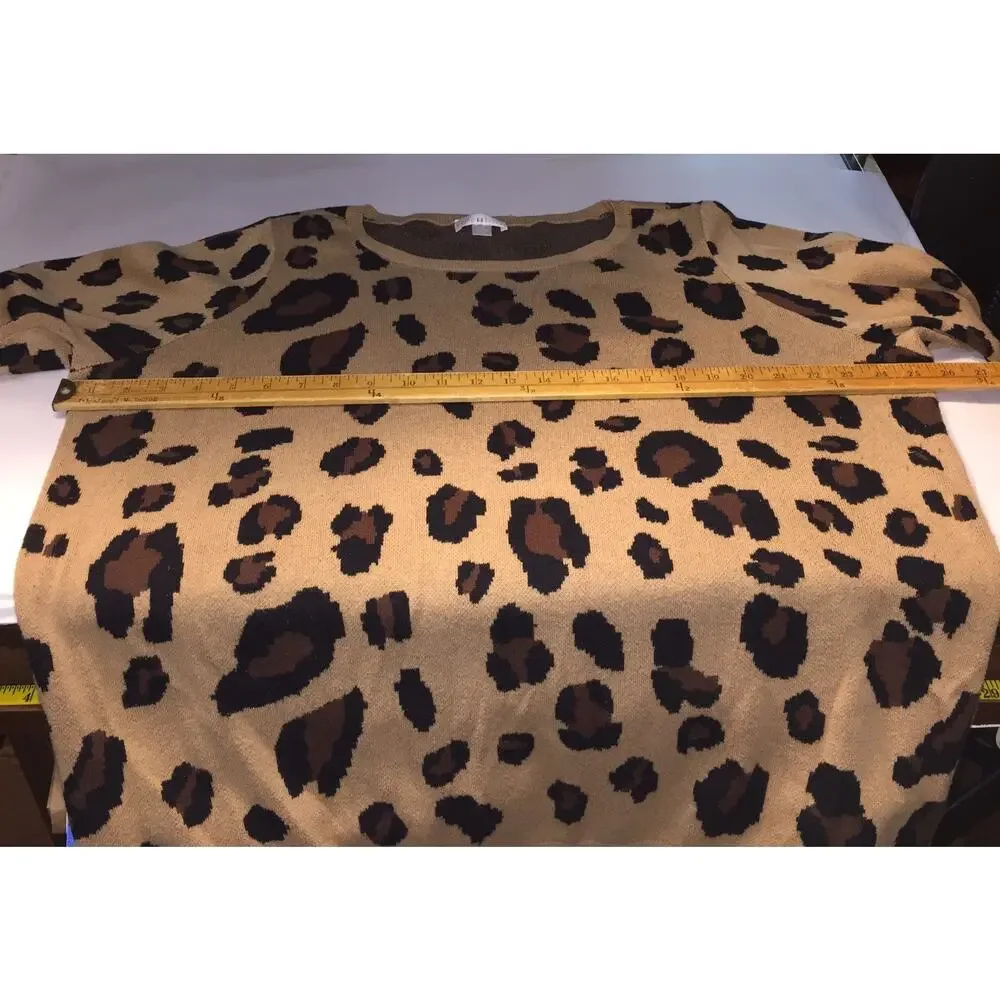 Womens Animal Print Sweater belle Kim Gravel 1X